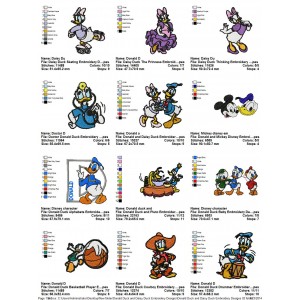 Collection Donald Duck and Daisy Duck Embroidery Designs 02